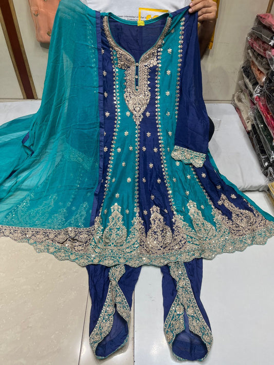 Shaded Anarkali Dhoti Readymade