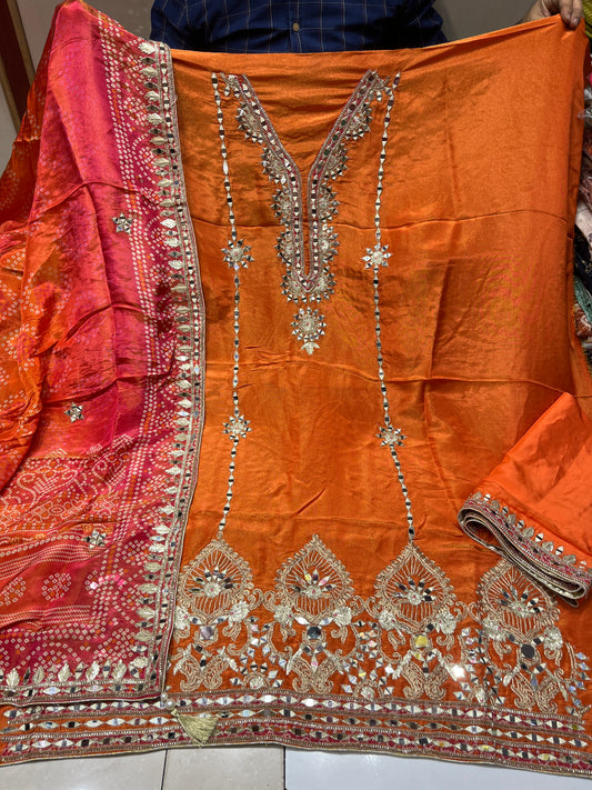 Mirror Salwar Work