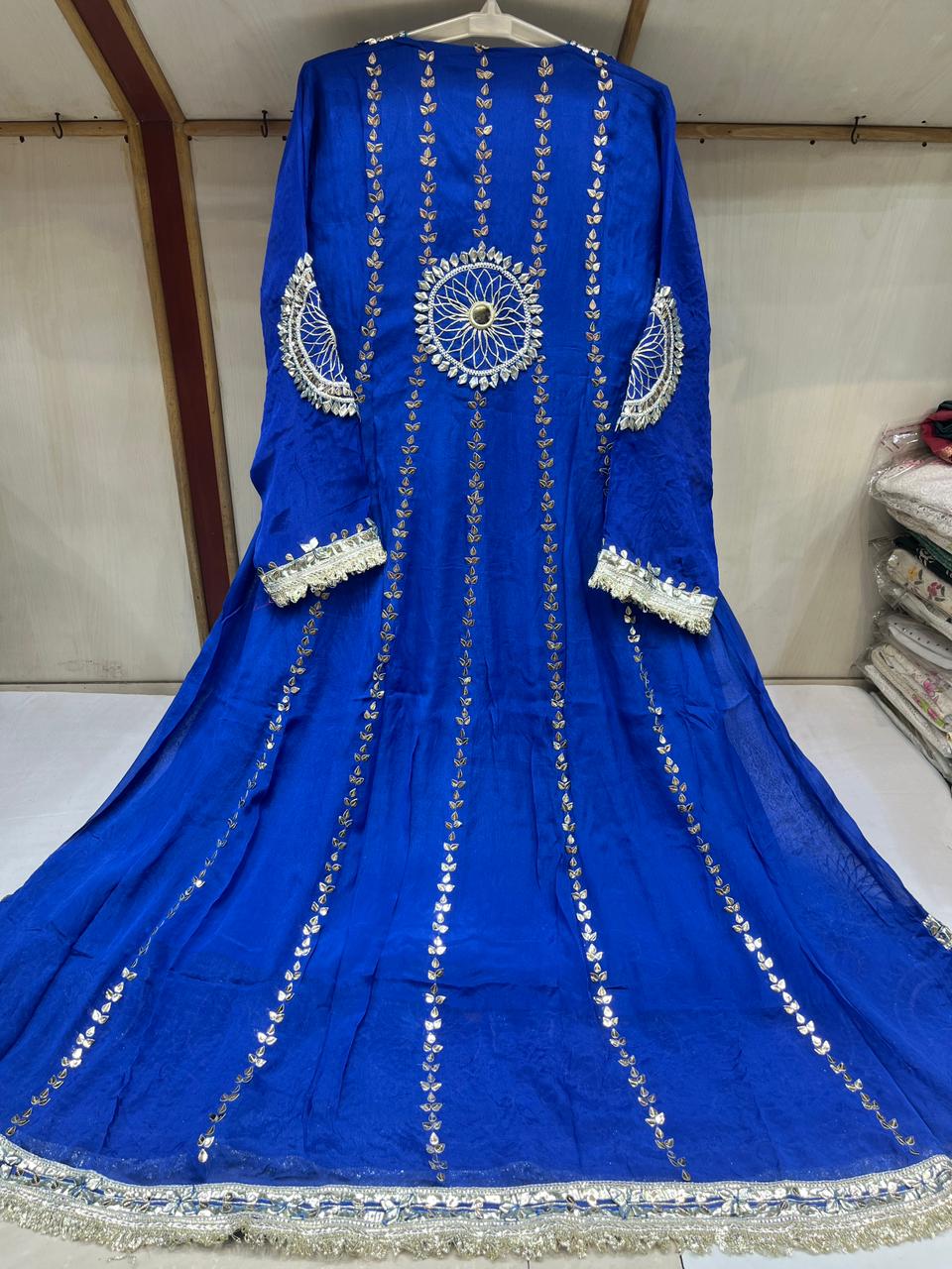 Vibrant Leather Aanarkali