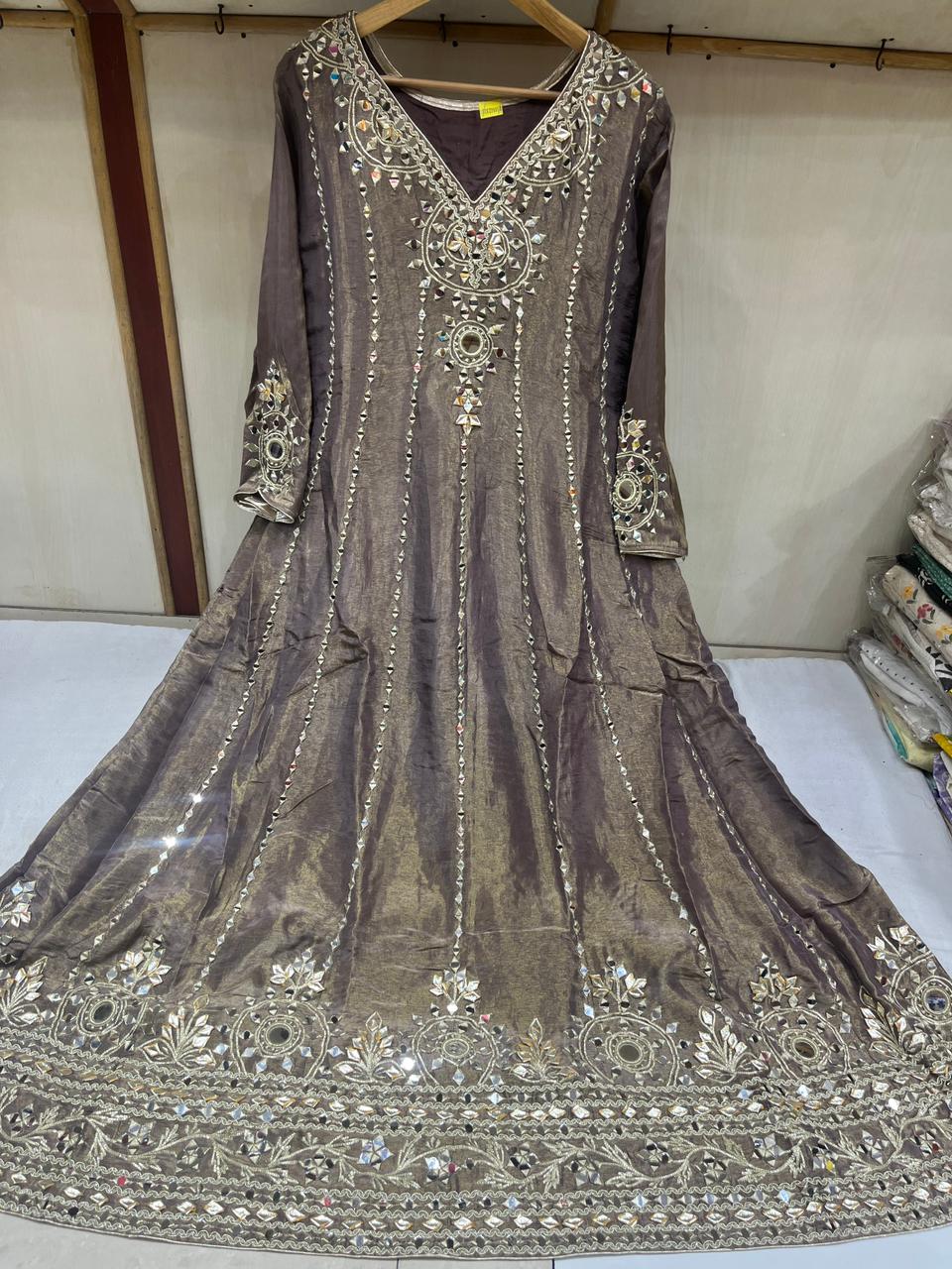 Dusty Mirror Anarkali