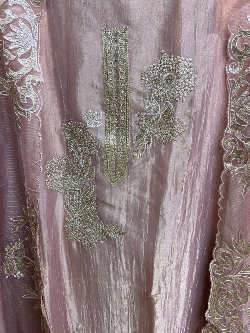 Crushed Shimmer Unstitched Suits