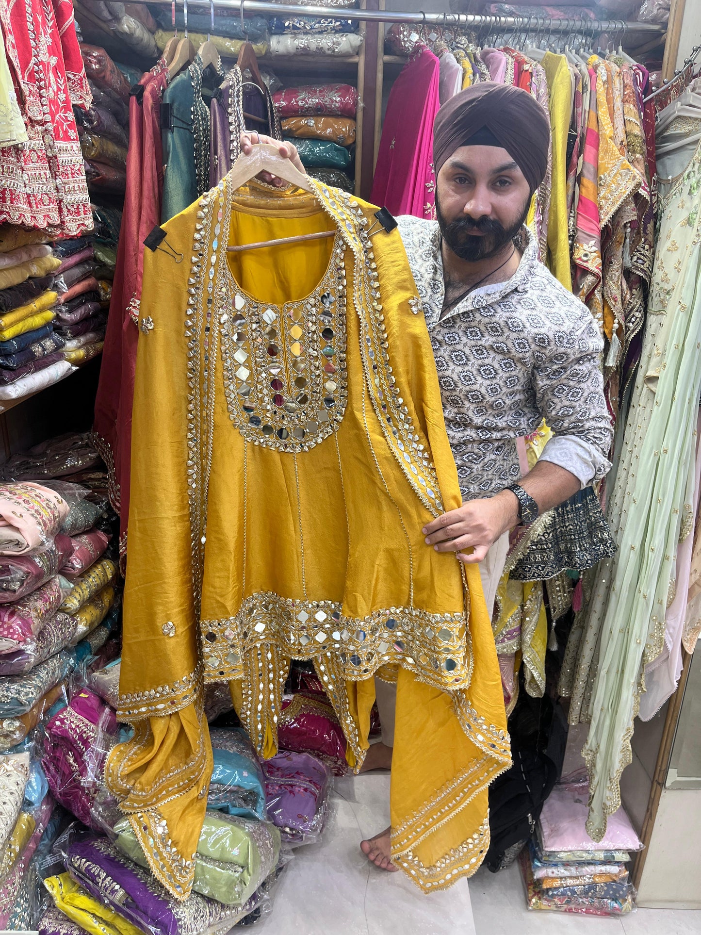 Beautiful Mirror Dhoti Suits