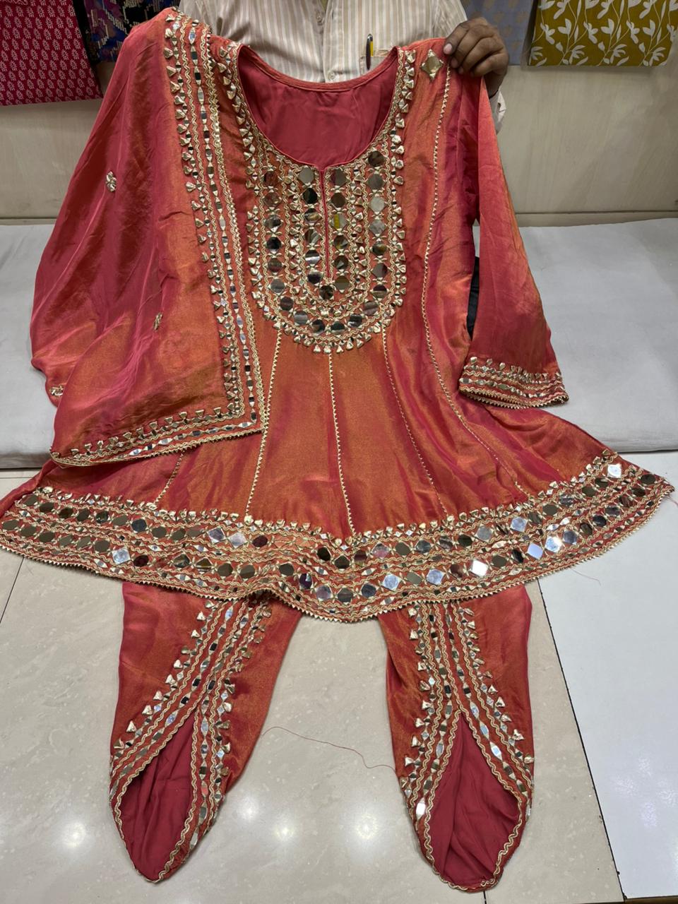 Beautiful Mirror Dhoti Suits