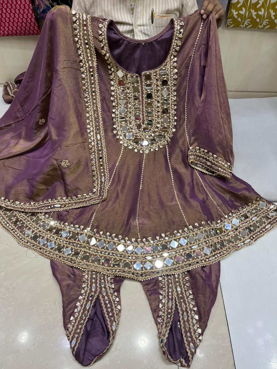 Beautiful Mirror Dhoti Suits