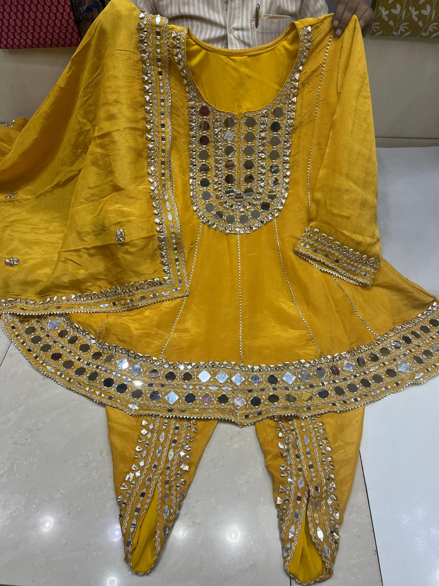 Beautiful Mirror Dhoti Suits