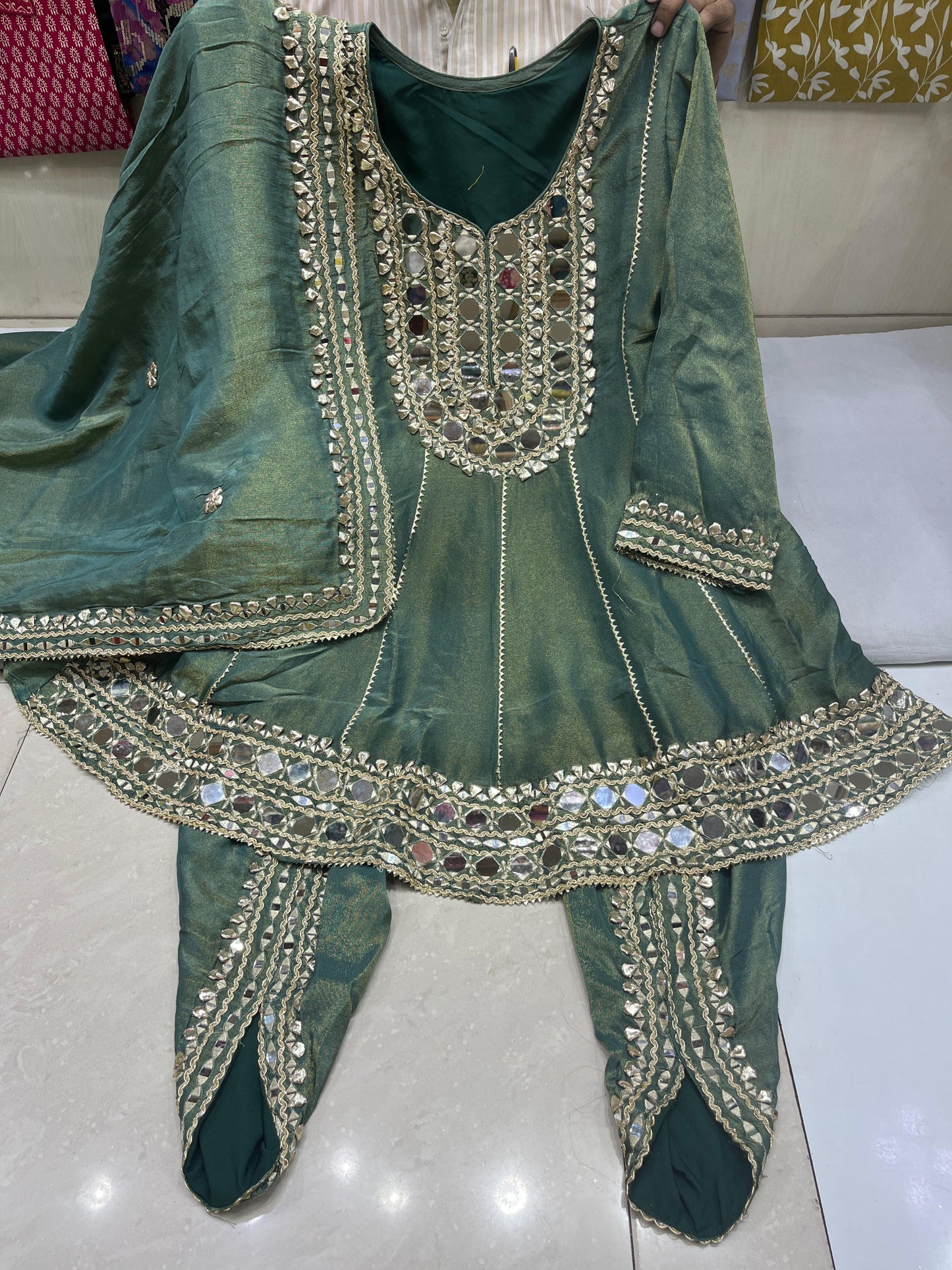 Beautiful Mirror Dhoti Suits