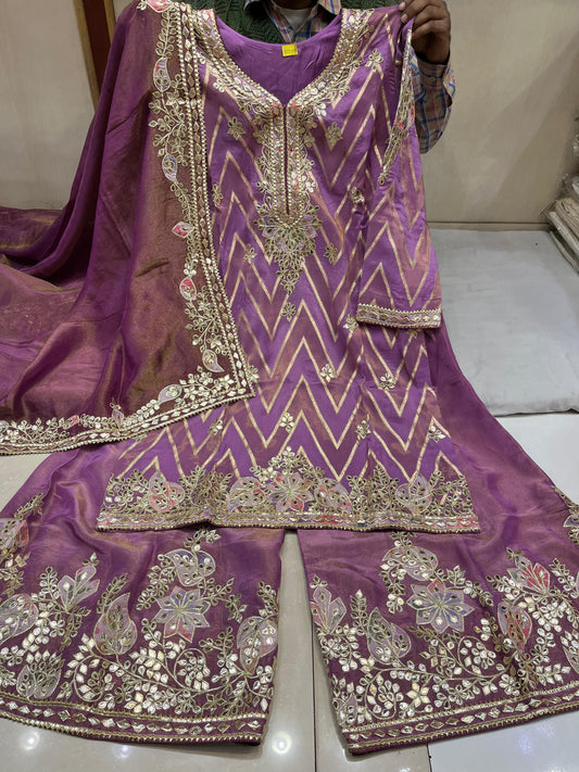 Beautiful Leather work  Sharara