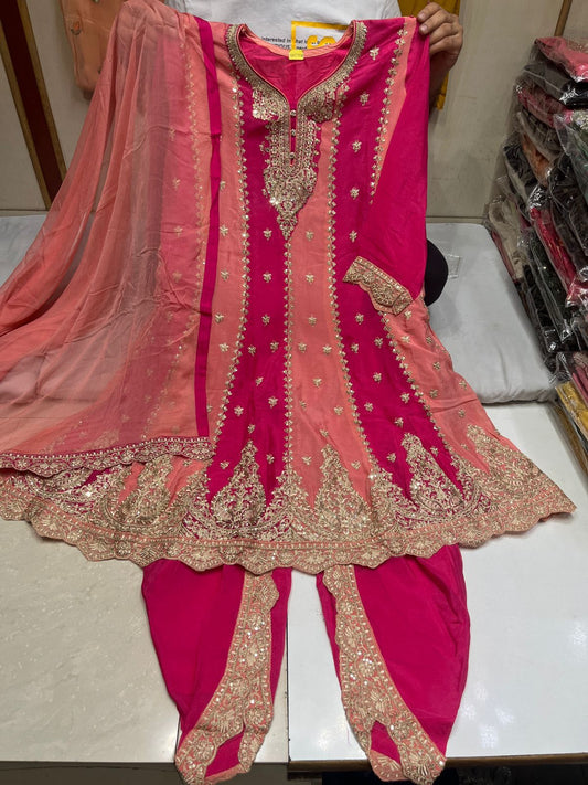 Shaded Anarkali Dhoti Readymade