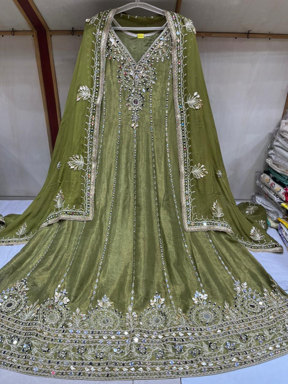 Dusty Mirror Anarkali