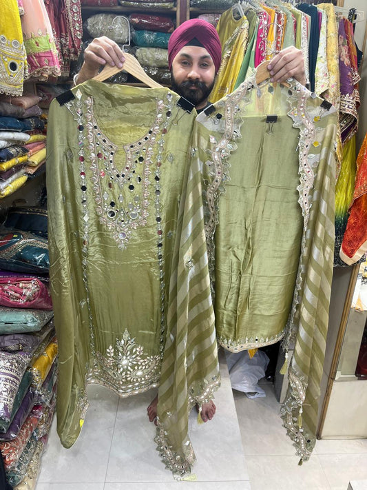 Designer Dupatta Mirror Suits