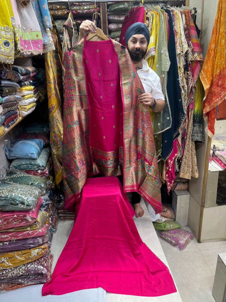 Pure Silk Position Prints Suits