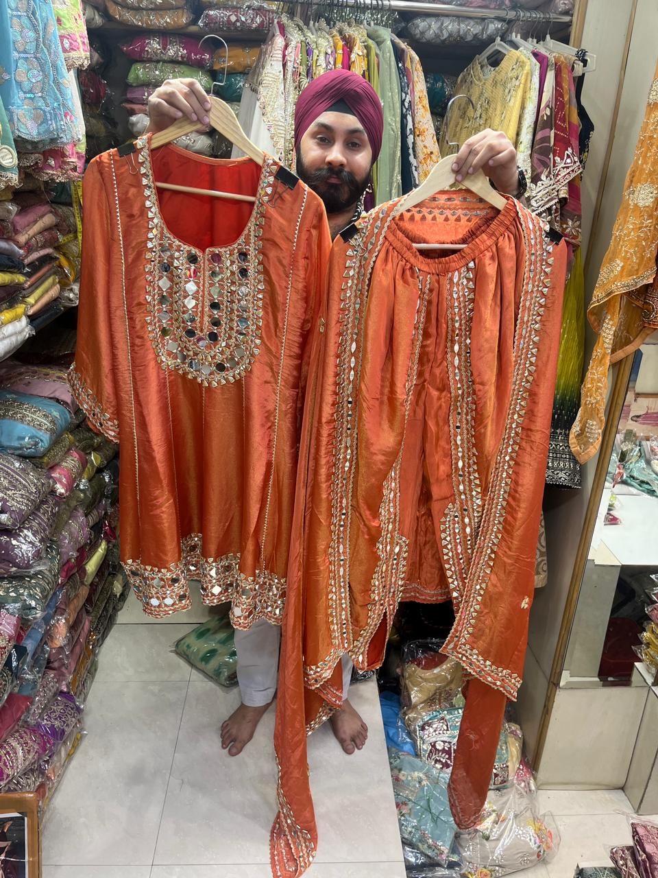 Beautiful Mirror Dhoti Suits