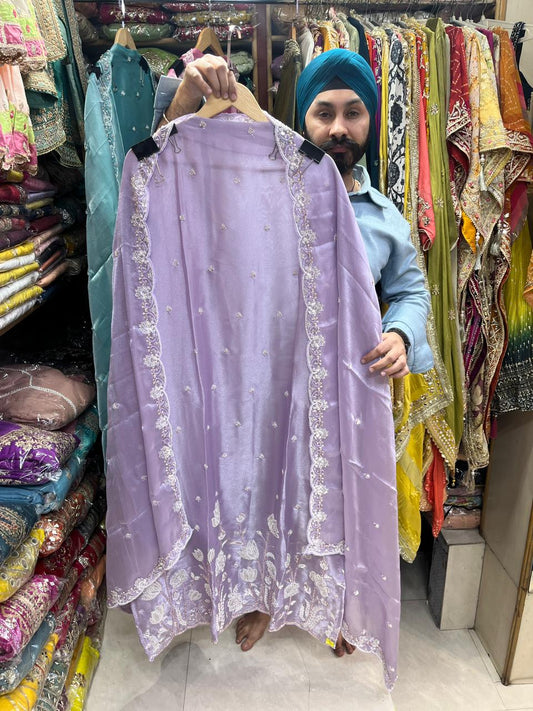 Pure Glass Tissue Handwork Suit