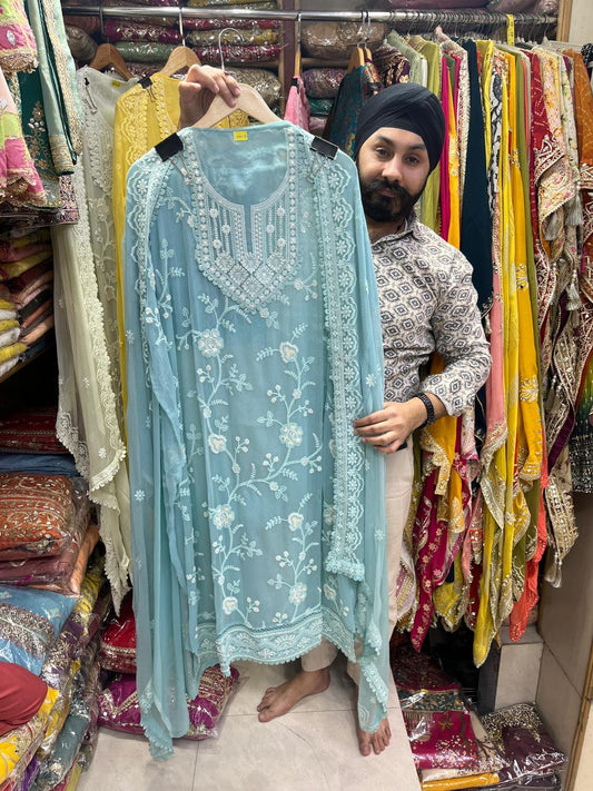 Pure Lucknowi Pakistani Suits