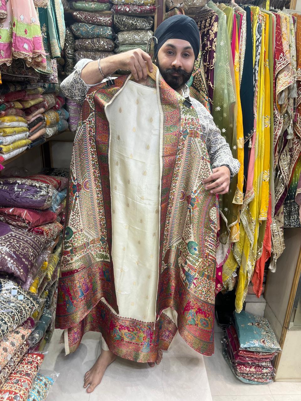 Pure Silk Position Prints Suits