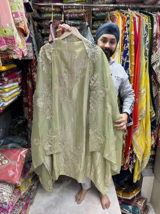 Crushed Shimmer Unstitched Suits