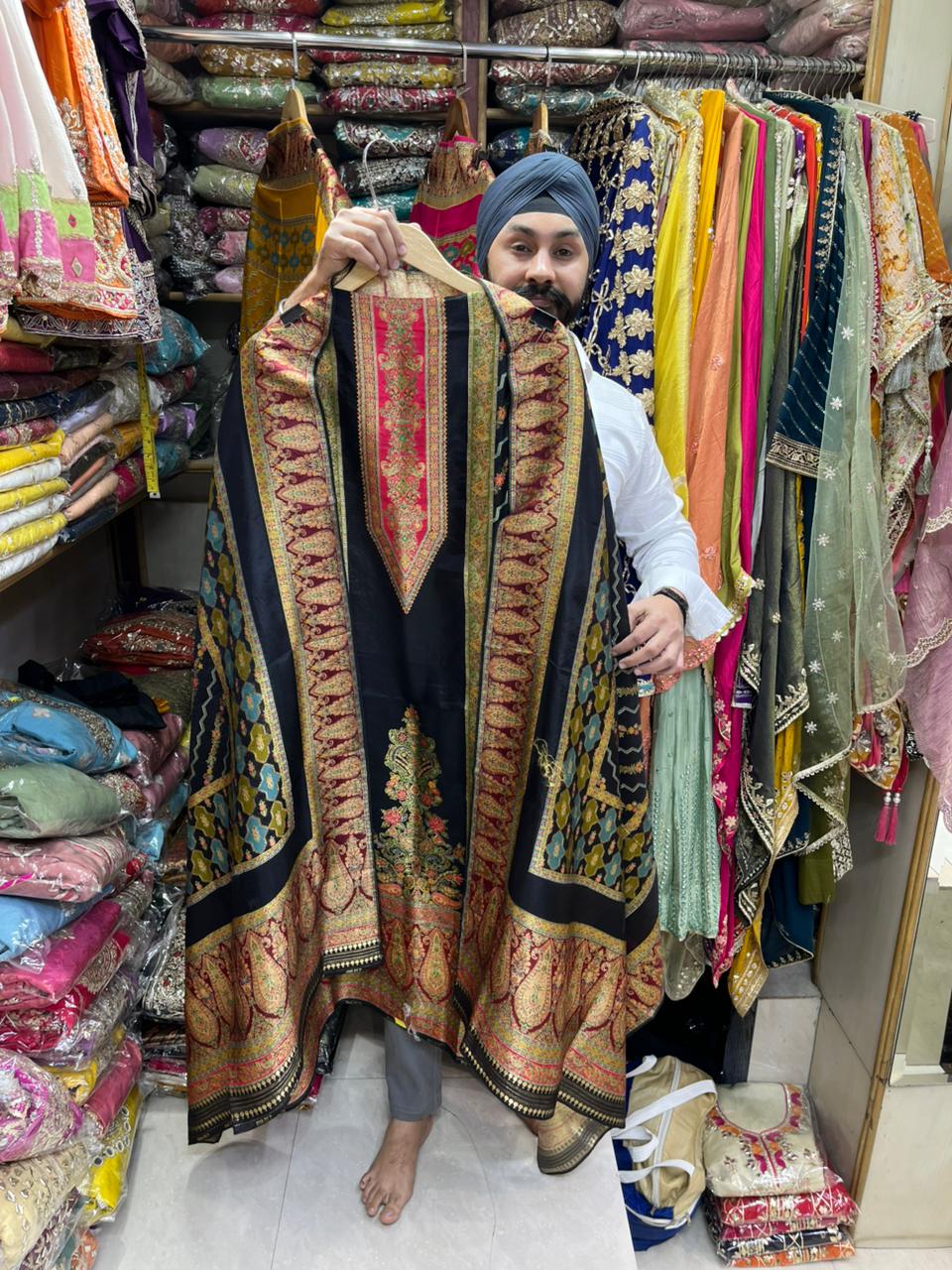 Pure Silk Jacquard Silk Position Prints