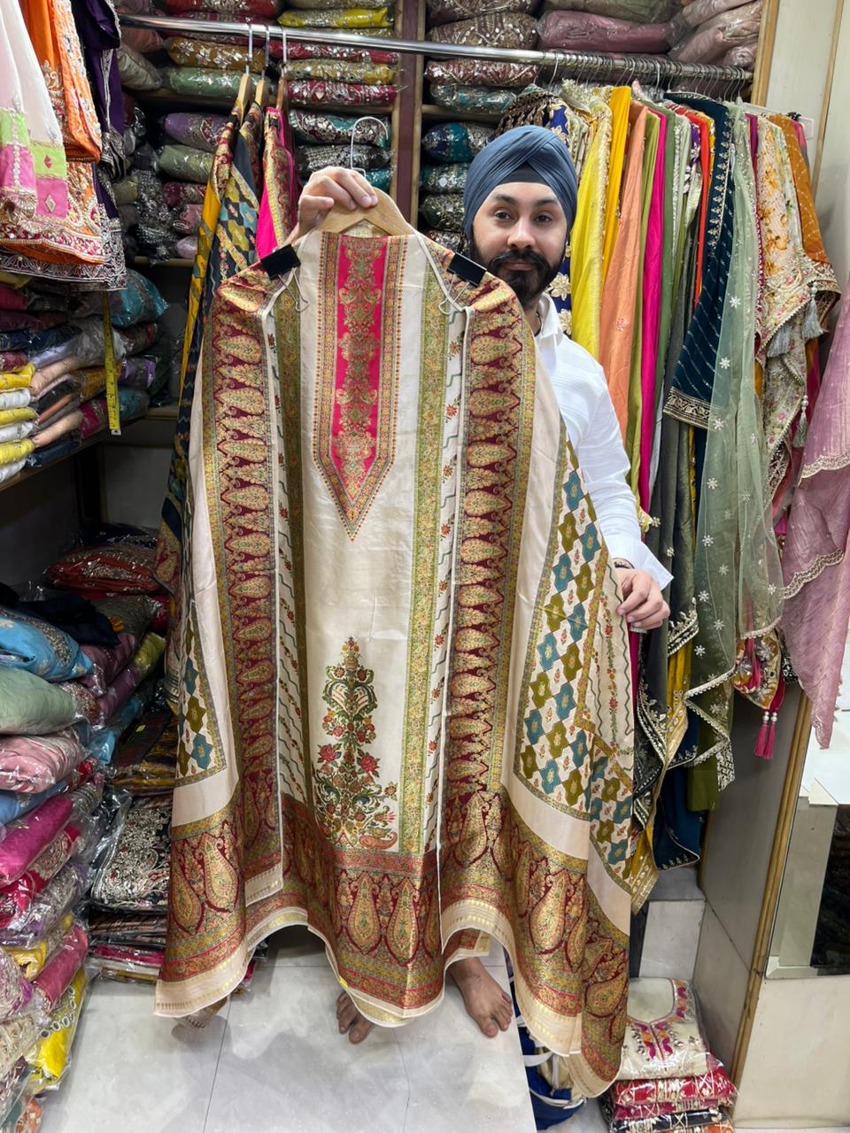 Pure Silk Jacquard Silk Position Prints