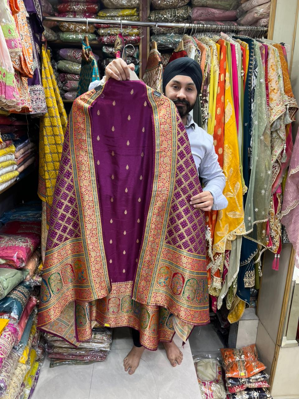 Pure Silk Position Print Bottom Work